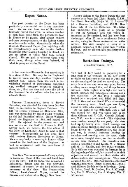 HLI Chronicle 1918 - The Royal Highland Fusiliers