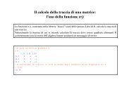 Il calcolo della traccia di una matrice: l'uso della funzione tr()