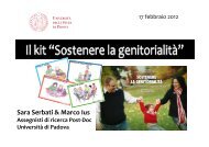 Kit Sostenere la Genitorialità Serbati - Dipartimento di Scienze dell ...