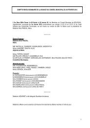 COMPTE-RENDU SOMMAIRE DE LA SEANCE DU CONSEIL ...