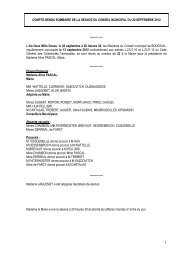 COMPTE-RENDU SOMMAIRE DE LA SEANCE DU CONSEIL ...