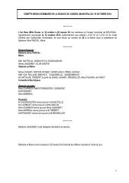 COMPTE-RENDU SOMMAIRE DE LA SEANCE DU CONSEIL ...