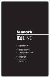 iDJ Live - Quickstart Guide - v1.0 - Numark