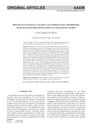 original articles aaem - Annals of Agricultural and Environmental ...