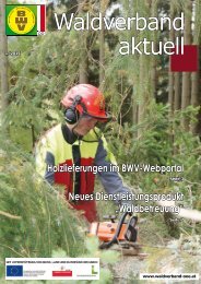 Holzlieferungen im BWV-Webportal Neues Dienstleistungsprodukt ...