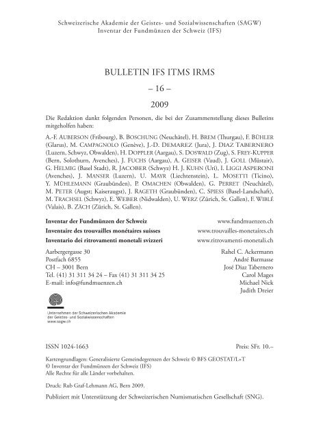 Bulletin IFS ITMS IRMS 16 (2009)