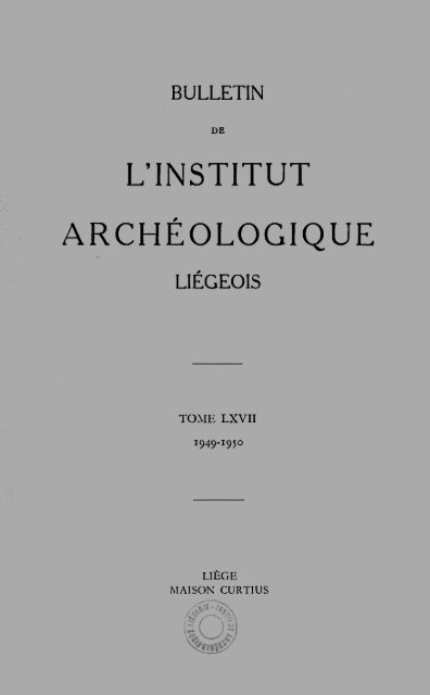 Acceder A L Article Institut Archeologique Liegeois
