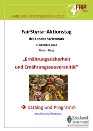 FairStyria-Aktionstag 2012 - Programmkatalog