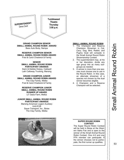 junior livestock sale - Owyhee County