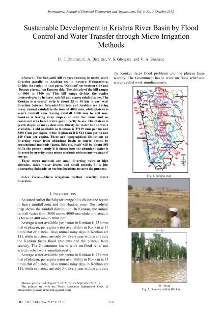 Sustainable Development in Krishna River Basin by Flood ... - ijcea