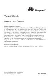 Vanguard Money Market Funds Prospectus Investor Shares