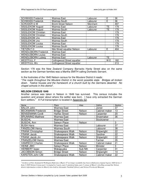 1 the german settlers who remained in nelson - Lessels Website