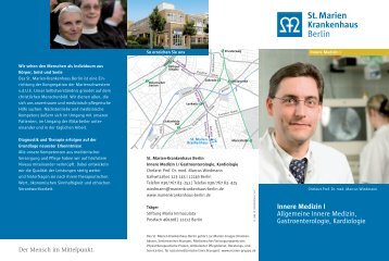 Informationsflyer als Download (pdf) - St. Marien Krankenhaus Berlin