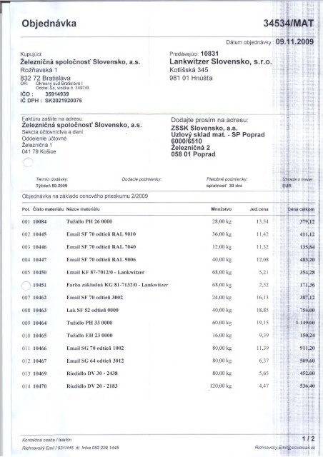 Farba základná KG 81-7132/0 - ZSSK