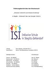 Bericht des Schulversuches Inklusion 2010/2011 - Webpräsenz der ...