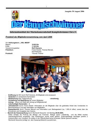 Ausgabe 30.pdf - Kampfschwimmer Ost eV