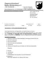 Die Vorsitzende - Ziegenzuchtverband Baden-Württemberg eV