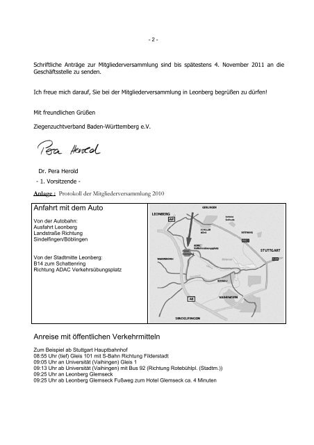 Die Vorsitzende - Ziegenzuchtverband Baden-Württemberg eV