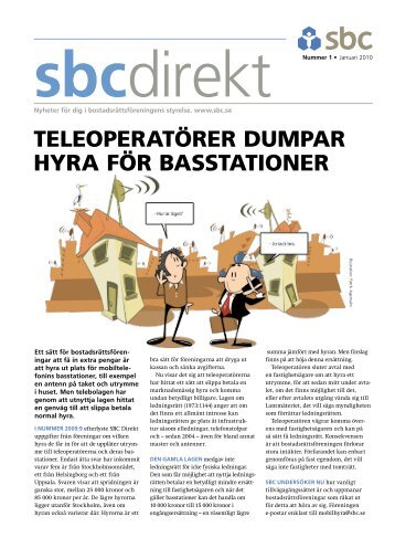 teleoperatörer dumpar hyra för basstationer - Bostadsrätterna
