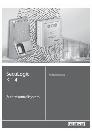 GEZE Seculogic Kurzbedienungsanleitung KIT4 - Capro GmbH