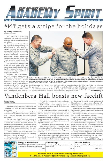 AMT gets a stripe for the holidays - United States Air Force Academy