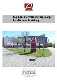tagungsmappe aktuell Landsberg - Arcadia Hotels