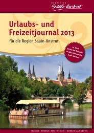 Urlaubs- und Freizeitjournal 2013 - Saale-Unstrut-Tourismus e.V.