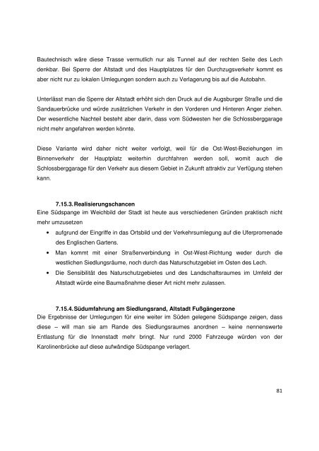 (Entwurf) von Prof. Hermann Knoflacher - Zukunft am Lech