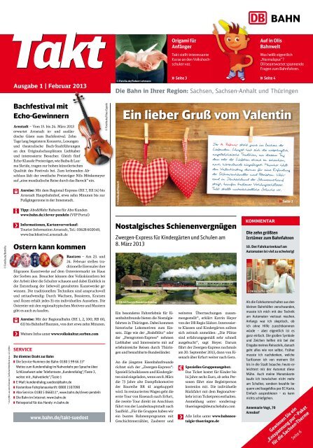 Takt - die Kundenzeitung von DB Regio Südost (PDF - Bahn