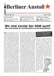 Wir sind zornig! Der DGB auch? - Berliner Anstoß - DKP Berlin