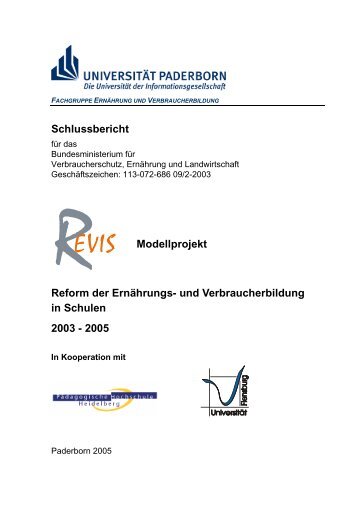 Schlussbericht Modellprojekt Reform der Ernährungs - Department ...