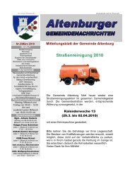 Gemeindenachrichten 02/2010 - Gemeinde Altenburg