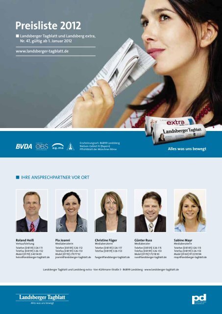 Preisliste 2012 - Augsburger Allgemeine | Mediadaten