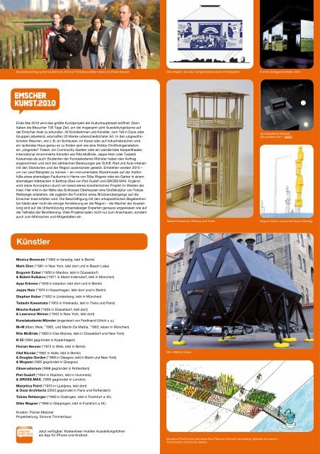 Flyer zur Ausstellung EMSCHERKUNST.2010