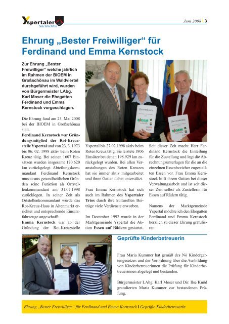 Ausgabe 4/2008 (6,93 MB) - Marktgemeinde Yspertal