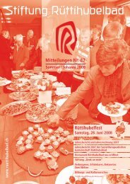 Mitteilungen Nr. 82 Sommer/Johanni 2008 - Stiftung Rüttihubelbad