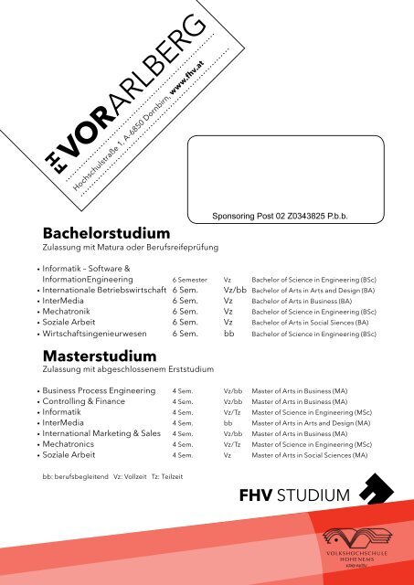 Volkshochschule Hohenems - hinterauer.info