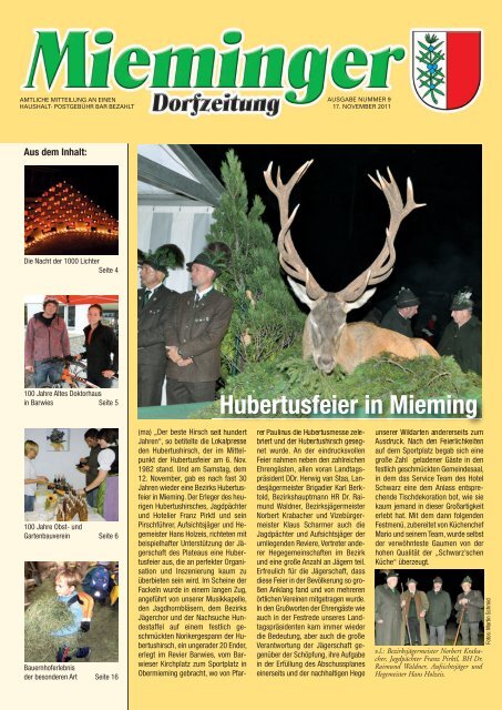Hubertusfeier in Mieming - Gemeinde Mieming