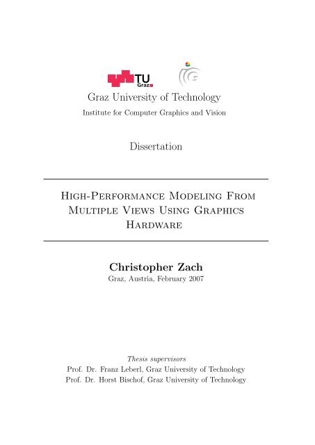 PhD thesis - Institute for Computer Graphics and Vision - Graz ...