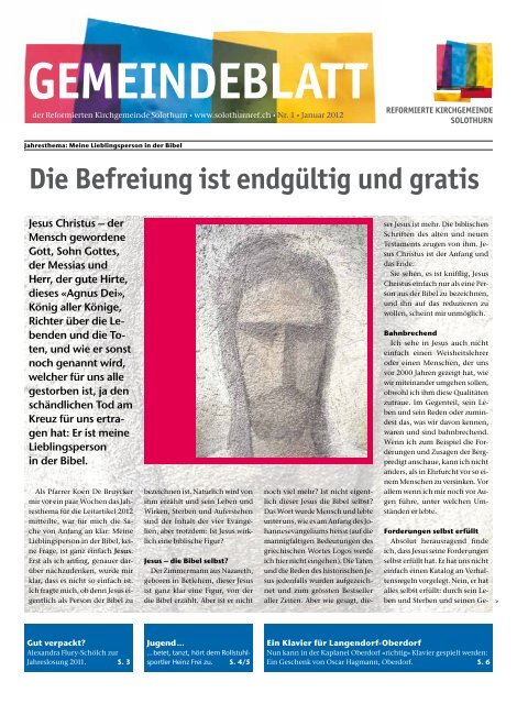 Gemeindeblatt - Reformierte Kirchgemeinde Solothurn