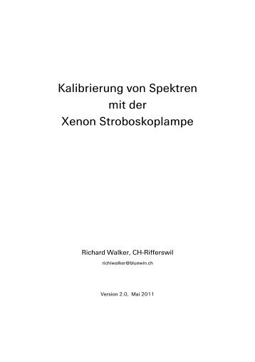 Breitbandkalibration mit Xenonlampe 2.0 - UrsusMajor