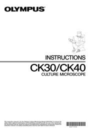 Olympus CK30/CK40 Culture Microscope Instructions