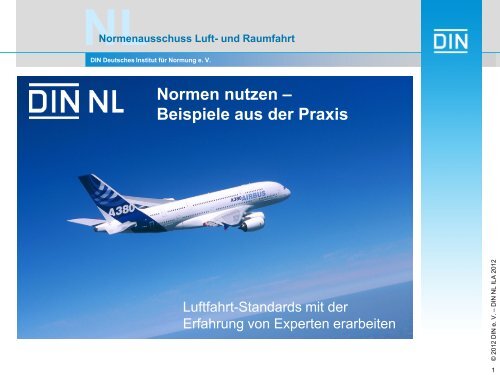 Fachbereich 4 - Elektrotechnik, Avionik des DIN NLs in der ... - ILA