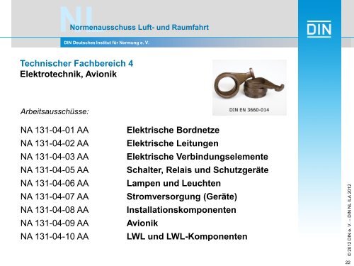 Fachbereich 4 - Elektrotechnik, Avionik des DIN NLs in der ... - ILA