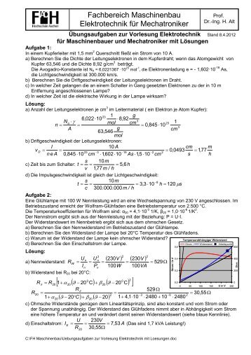 Uebungsaufgaben zur Vorlesung Elektrotechnik mit Loesungen.pdf
