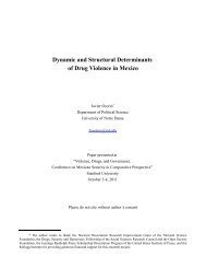 Dynamic and Structural Determinants of Drug Violence in Mexico