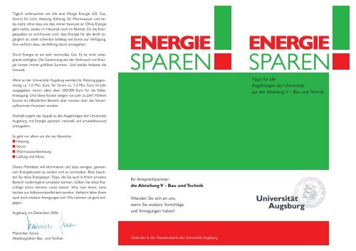 energie - Universität Augsburg