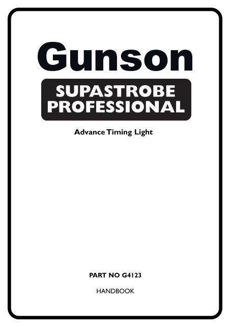 Heavy duty timing light Genuine GUNSON G4123 Supastrobe Professional