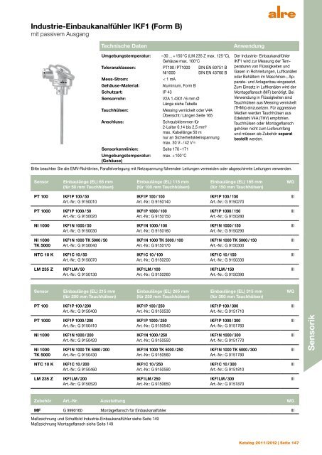 Produktkatalog 2011 2012 - ALRE