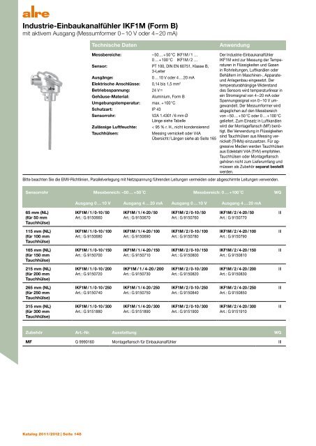 Produktkatalog 2011 2012 - ALRE